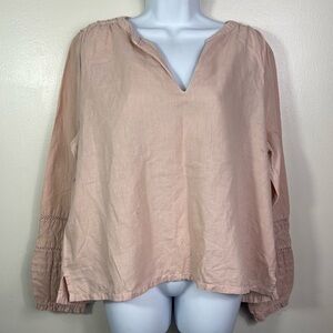 Bohemiam Spring Blush Stitched Detail on SleeoBlouse